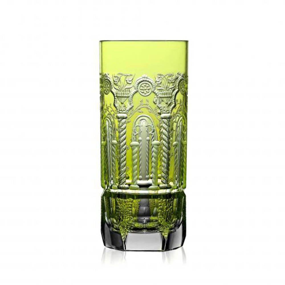 Athens Yellow-Green Highball by Varga Crystal