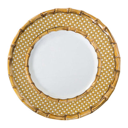 Bamboo Caning Melamine Dinner Plate - Natural by Juliska