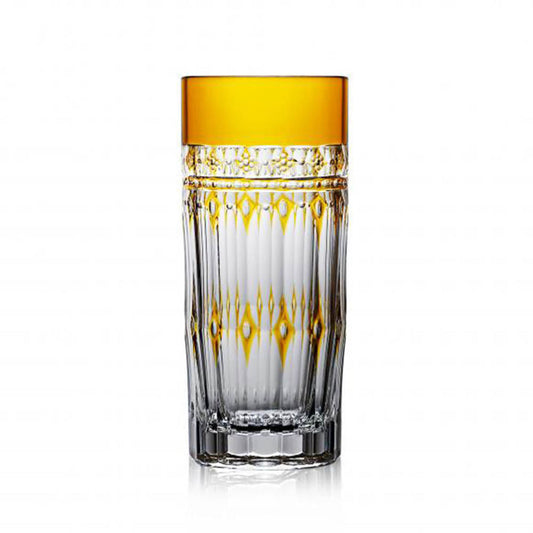 Barcelona Amber Highball by Varga Crystal