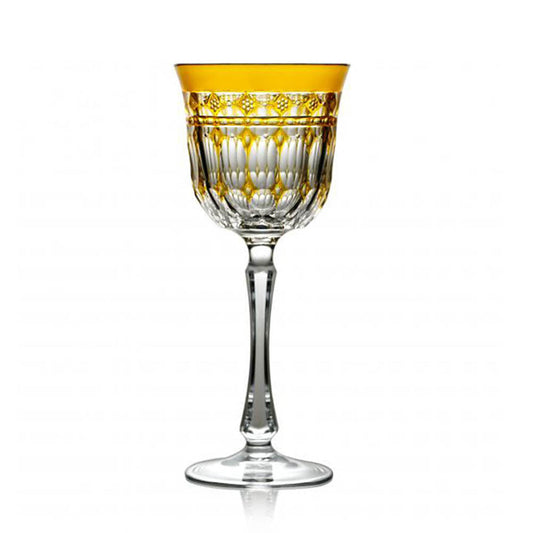 Barcelona Amber Water Glass by Varga Crystal