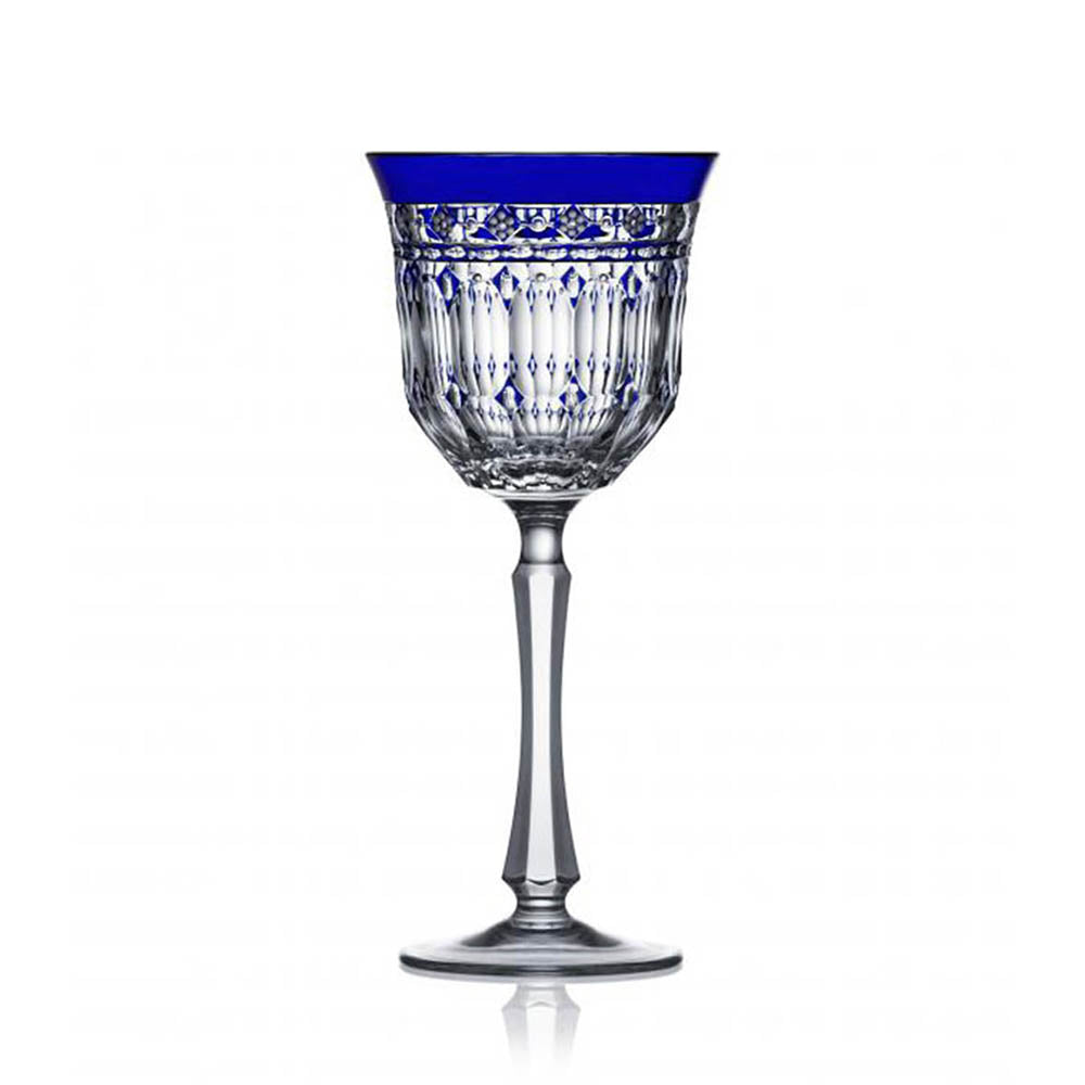 Barcelona Cobalt Water Glass by Varga Crystal