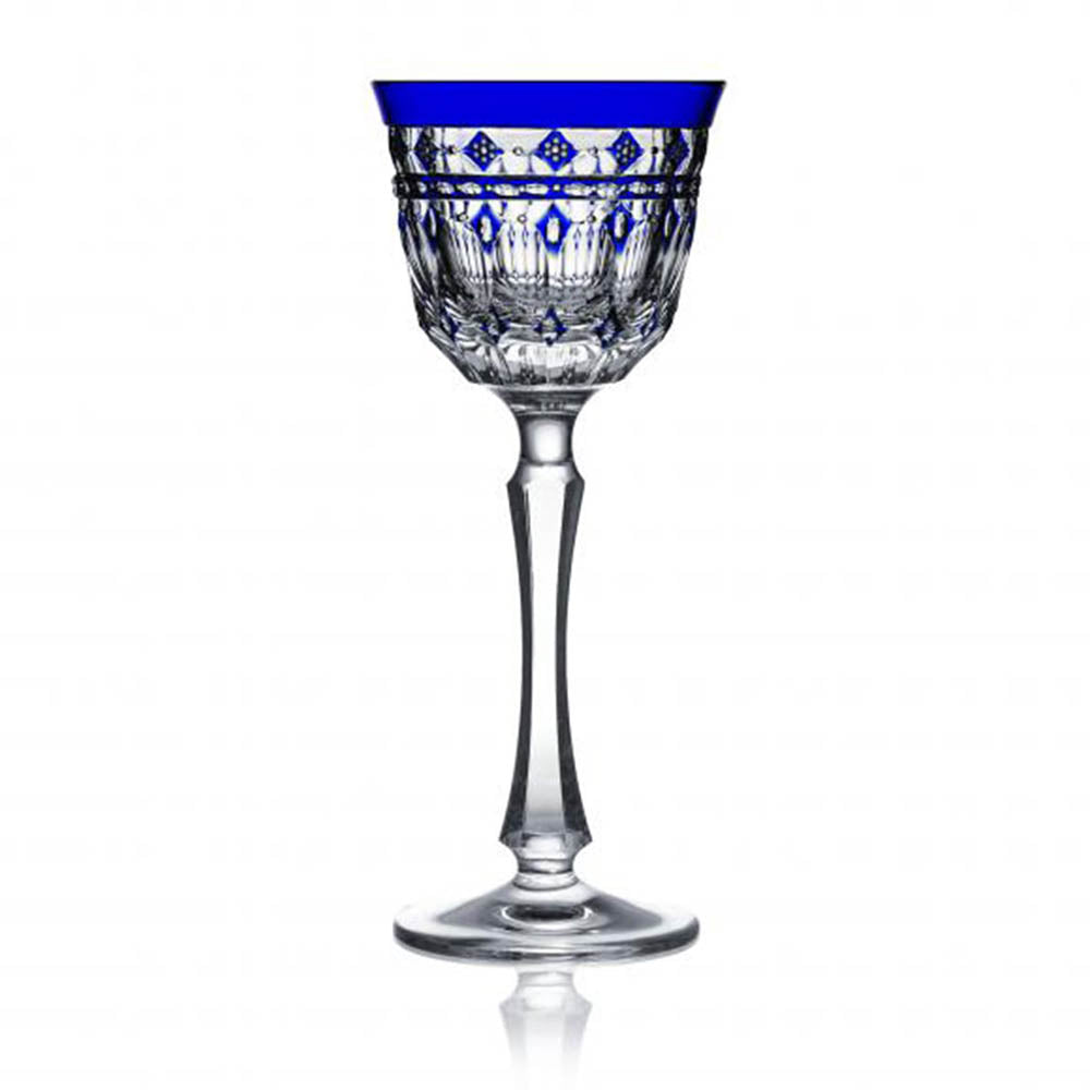 Barcelona Cobalt Wine Hock by Varga Crystal