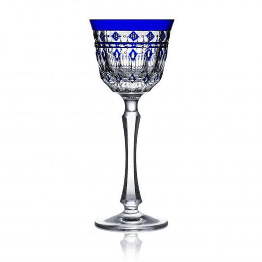 Barcelona Cobalt Wine Hock by Varga Crystal