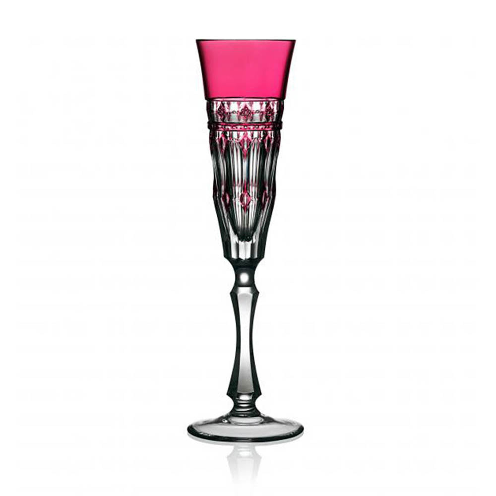 Barcelona Raspberry Flute by Varga Crystal