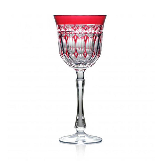 Barcelona Raspberry Water Glass by Varga Crystal