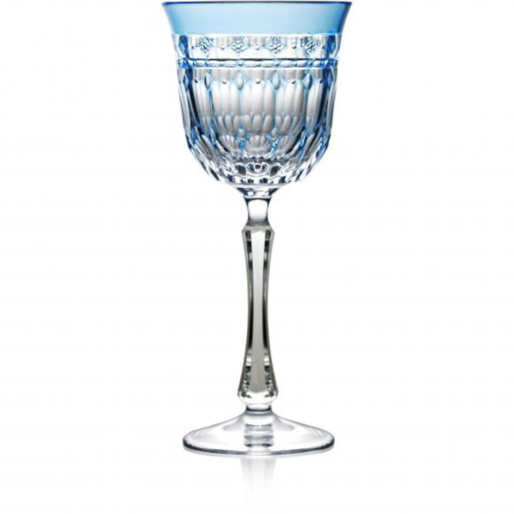 Barcelona Sky Blue Water Glass by Varga Crystal