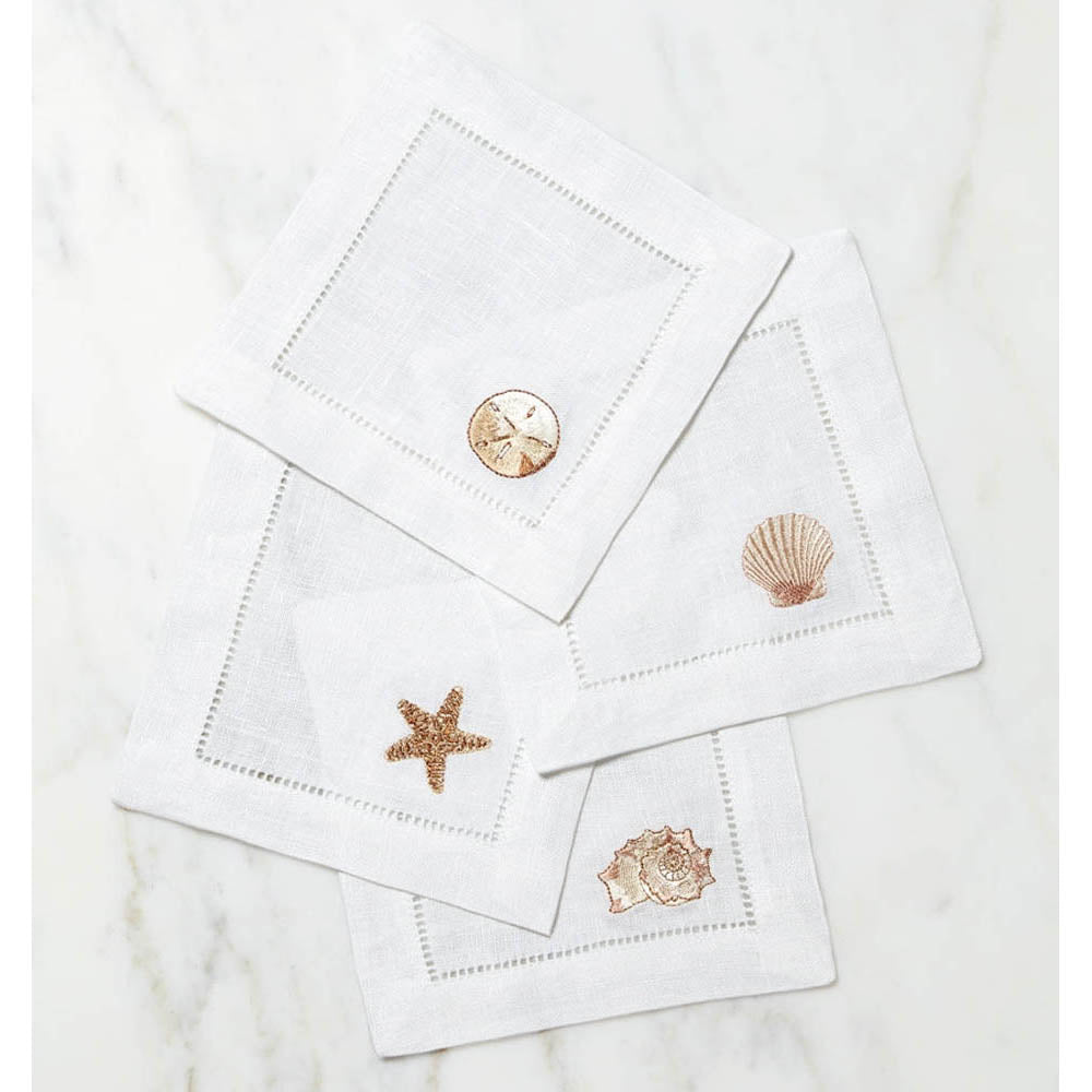 Beachcomber Cocktail Napkin - Set of 4 by SFERRA