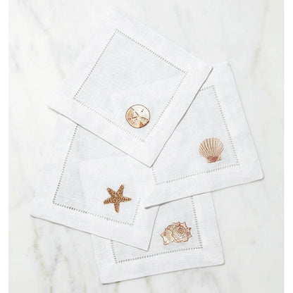 Beachcomber Cocktail Napkin - Set of 4 by SFERRA