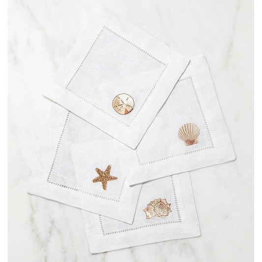 Beachcomber Cocktail Napkin - Set of 4 by SFERRA