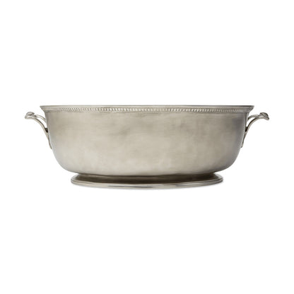 Beaded Footed Oval Basin by Match Pewter Additional Image 2