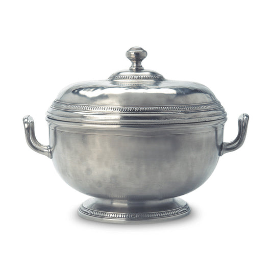 Beaded Round Tureen by Match Pewter