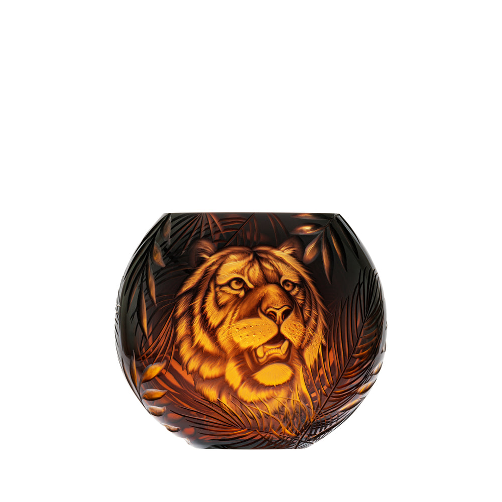 Beauty Vase With Tiger Engraving, 13 cm by Moser