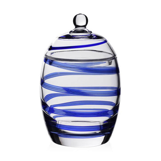 Bella Blue Cookie Jar by William Yeoward Crystal