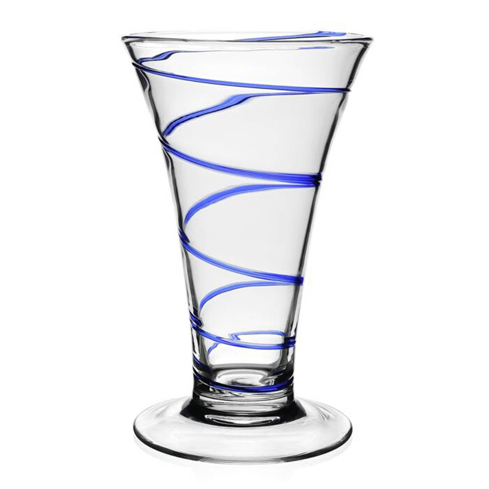 Bella Blue Vase (11"/28cm) by William Yeoward Crystal