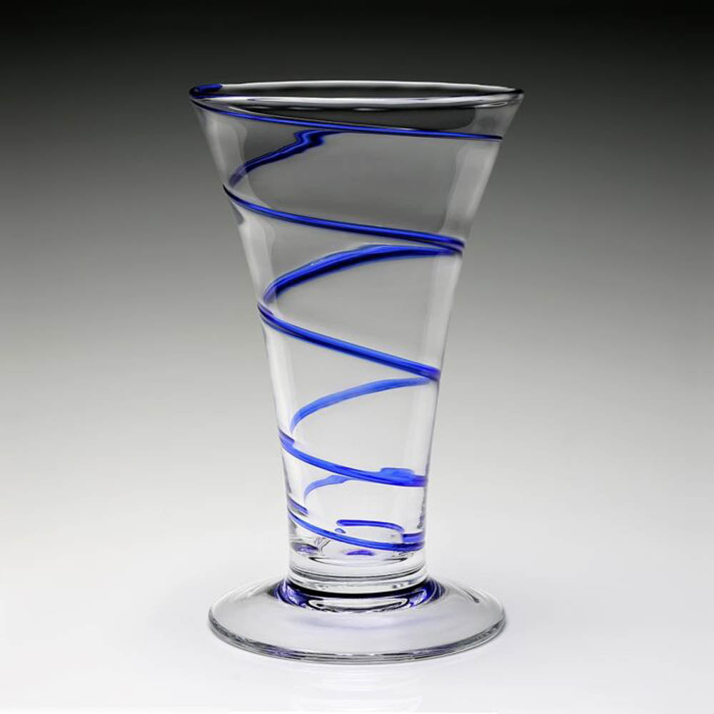 Bella Blue Vase (11"/28cm) by William Yeoward Crystal Additional Image - 1