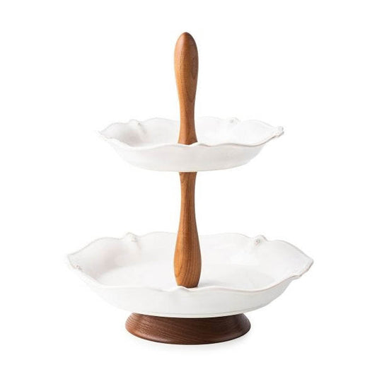 Berry and Thread White Tiered Serving Stand by Juliska