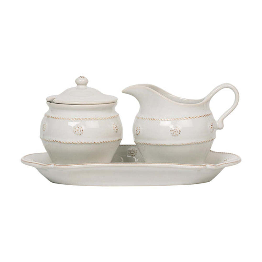 Berry & Thread 3 Piece Sugar and Creamer - Whitewash by Juliska