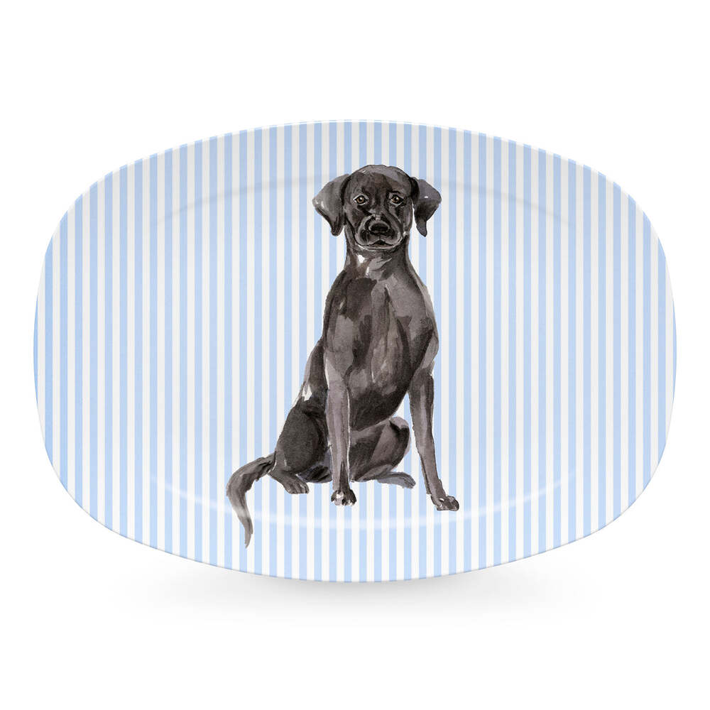 Best Friends Black Lab Platter by Mariposa