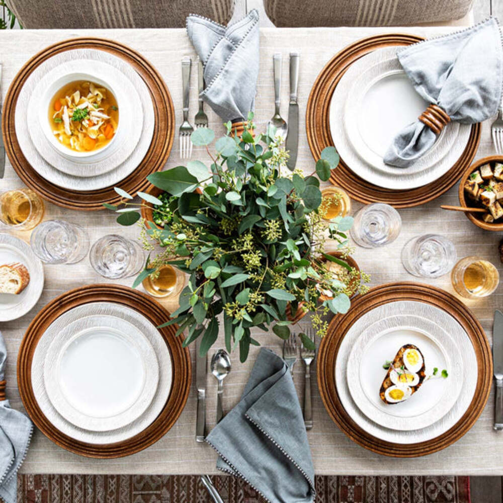 Blenheim Oak Dessert/Salad Plate - Whitewash by Juliska Additional Image-4