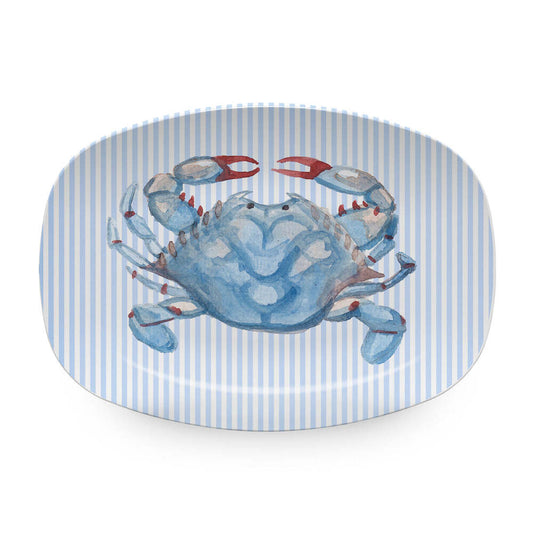 Blue Crabby Platter by Mariposa