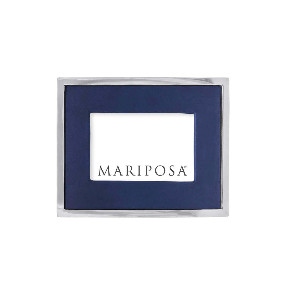 Leather With Metal Border 4X6 Frame by Mariposa