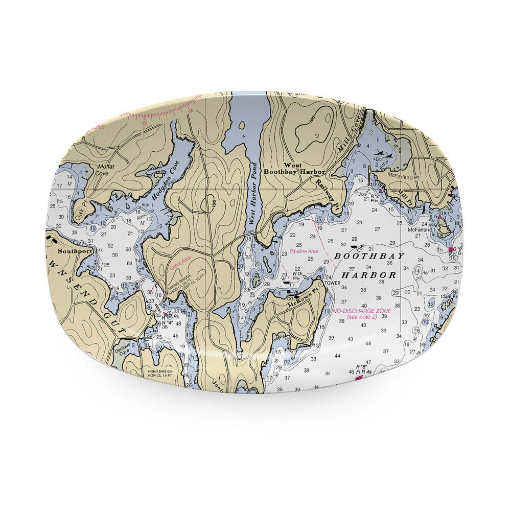 Boothbay Chart Platter by Mariposa