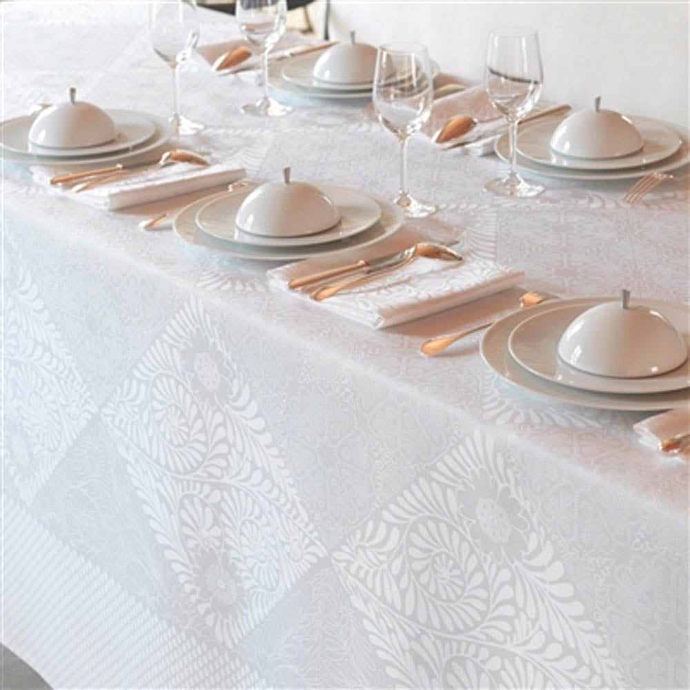 Bosphore Blanc Napkin by Le Jacquard Francais