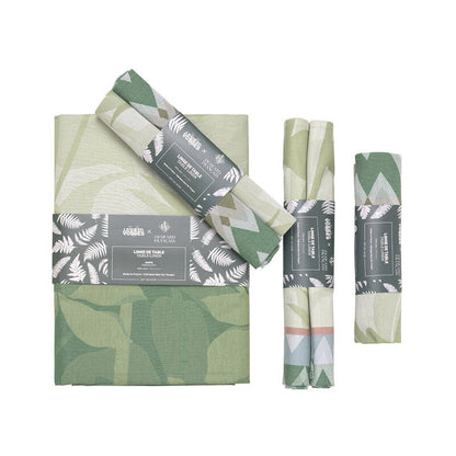 Box Set 2 Napkins La Vie En Vosges Green 23"X23" 100% Cotton by Le Jacquard Francais Additional Image - 1