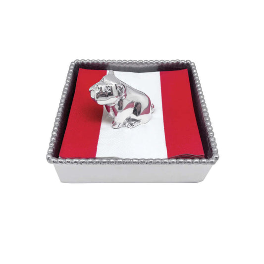 Bulldog (1974) Beaded Napkin Box Set by Mariposa