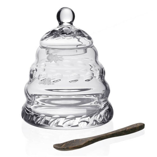 Buzzy Honey Jar with Spoon by William Yeoward Crystal