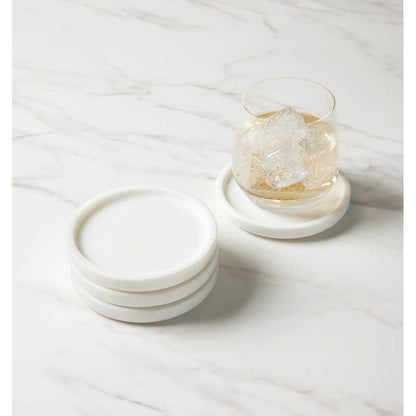 Calanna Set of 4 Boxed Marble Coaster by SFERRA