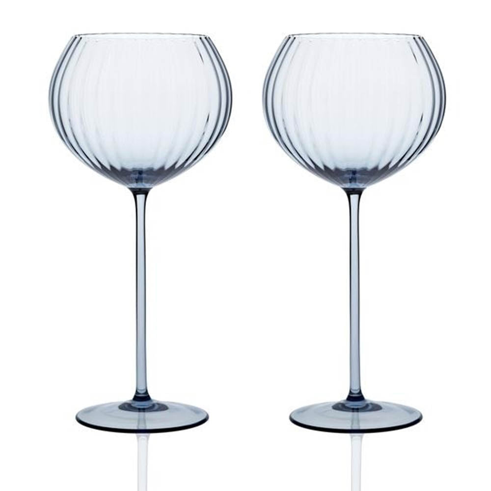 Caskata Quinn Ocean Red Wine Glasses Set/2