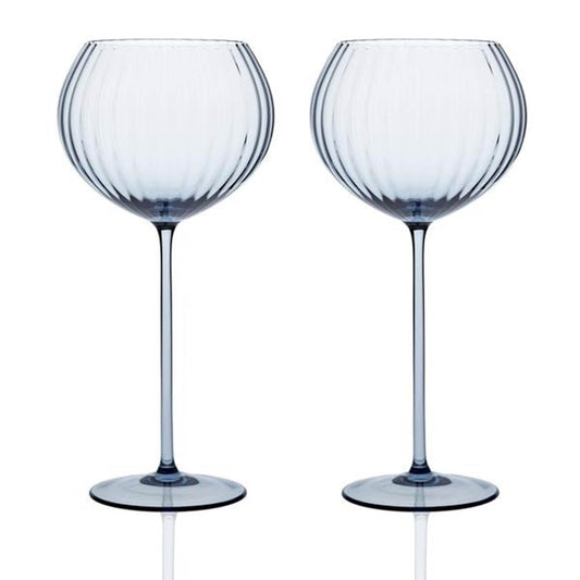 Caskata Quinn Ocean Red Wine Glasses Set/2