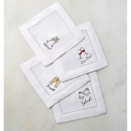 Cheers Cocktail Napkin - Set of 4 by SFERRA