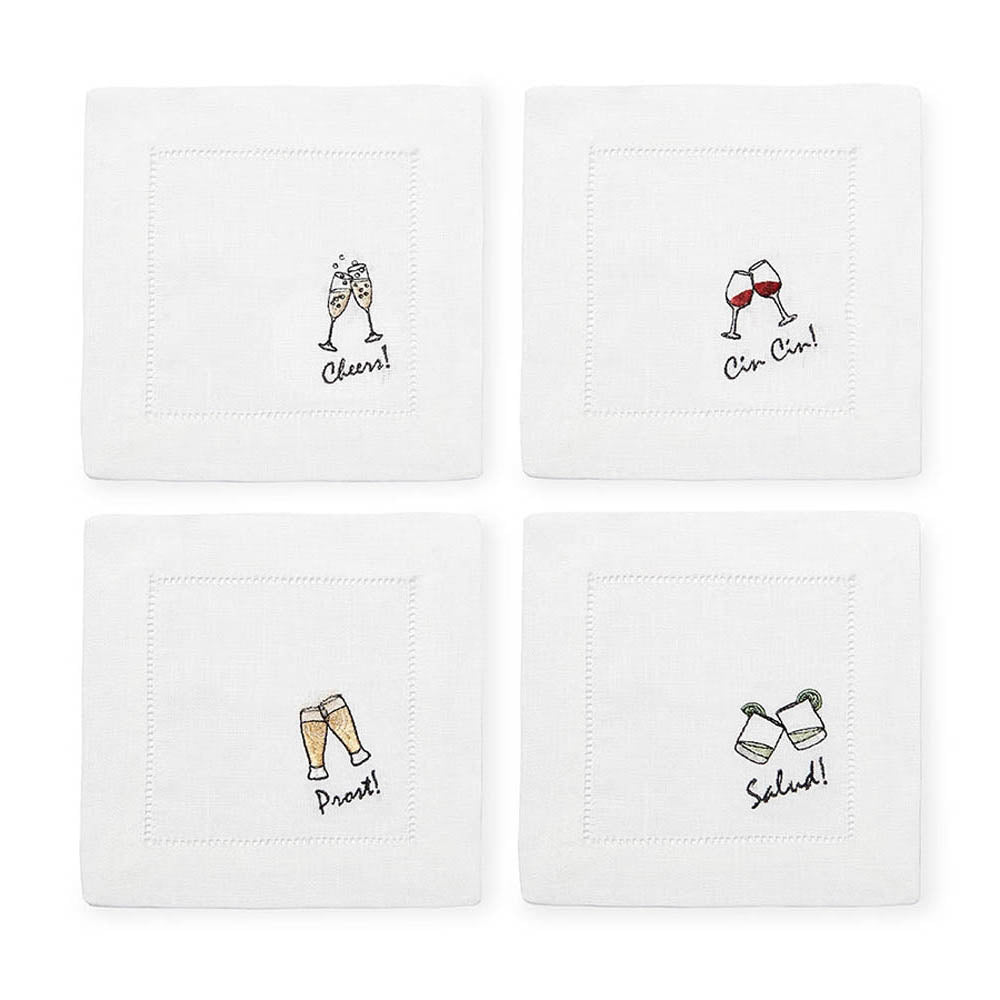 Cheers Cocktail Napkin - Set of 4 by SFERRA Additional Image - 3