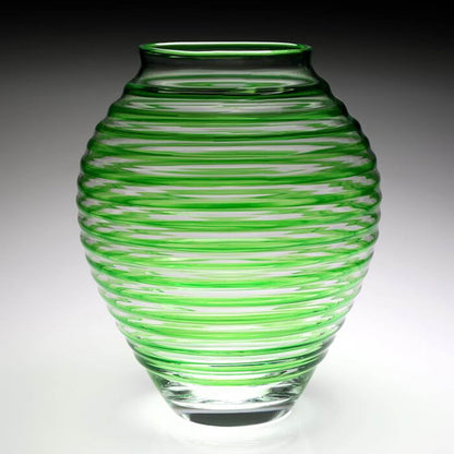 Circe Vase Green (16"/40.50cm) by William Yeoward Crystal Additional Image - 1