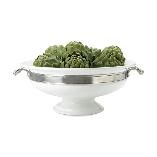 Convivio Centerpiece with Handles by Match Pewter