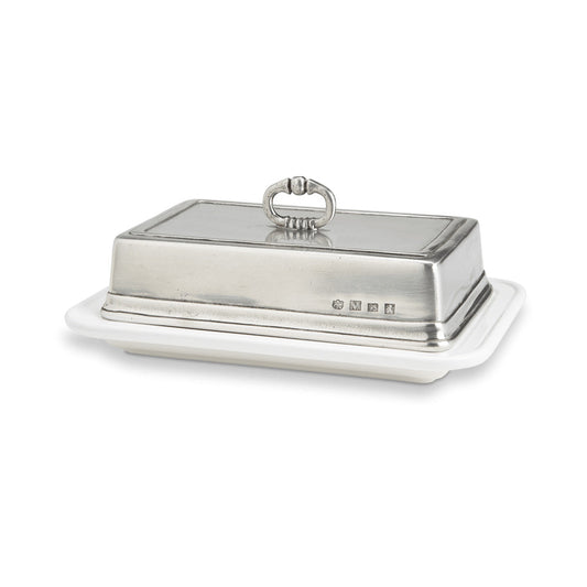 Convivio Double Butter Dish by Match Pewter