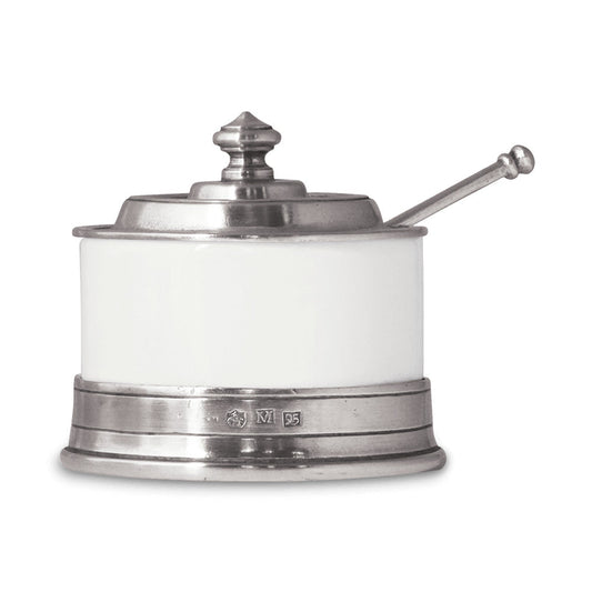 Convivio Jam Pot with Spoon by Match Pewter
