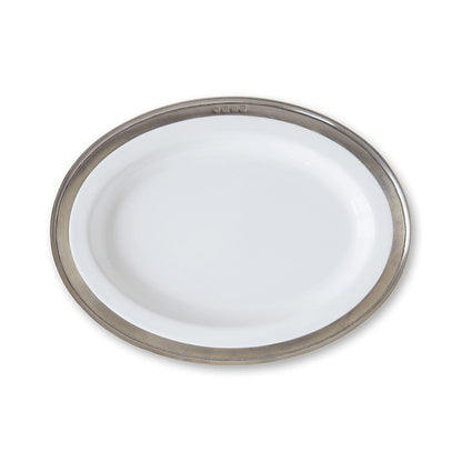 Convivio Oval Serving Platter by Match Pewter