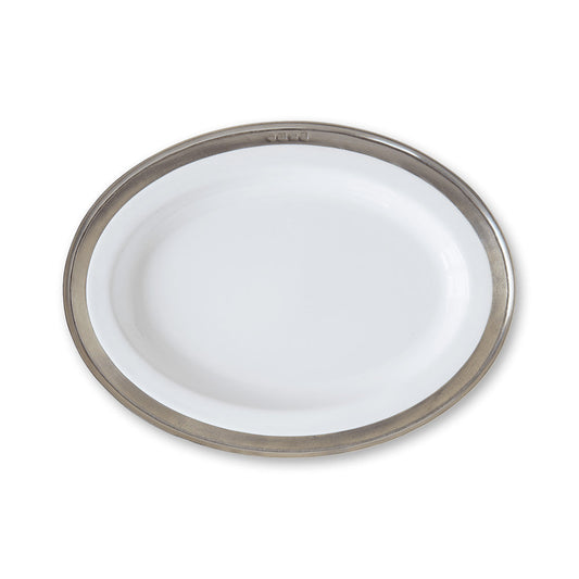 Convivio Oval Serving Platter by Match Pewter