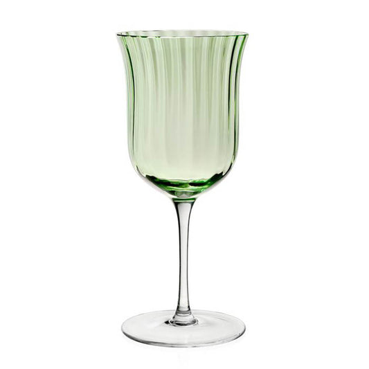 Corinne Water Goblet Green by William Yeoward