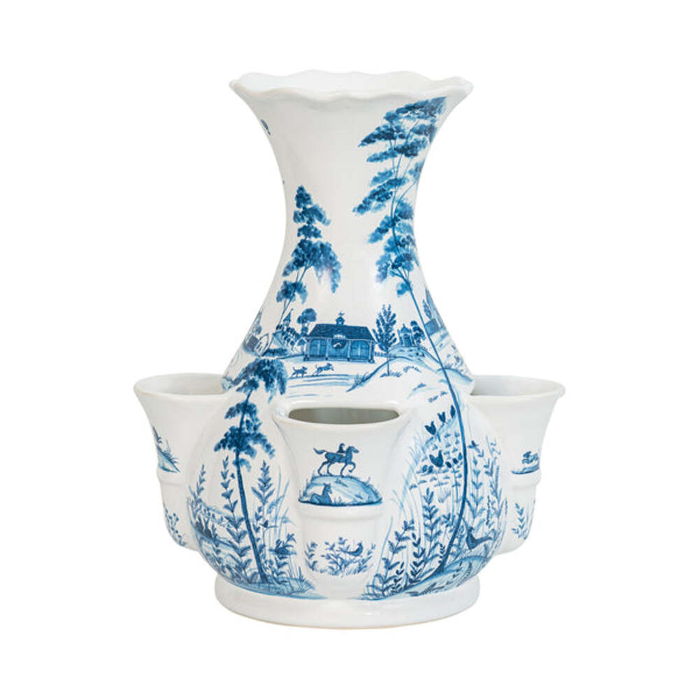 Country Estate 11.5" Tulipiere Vase- Delft Blue by Juliska Additional Image-3