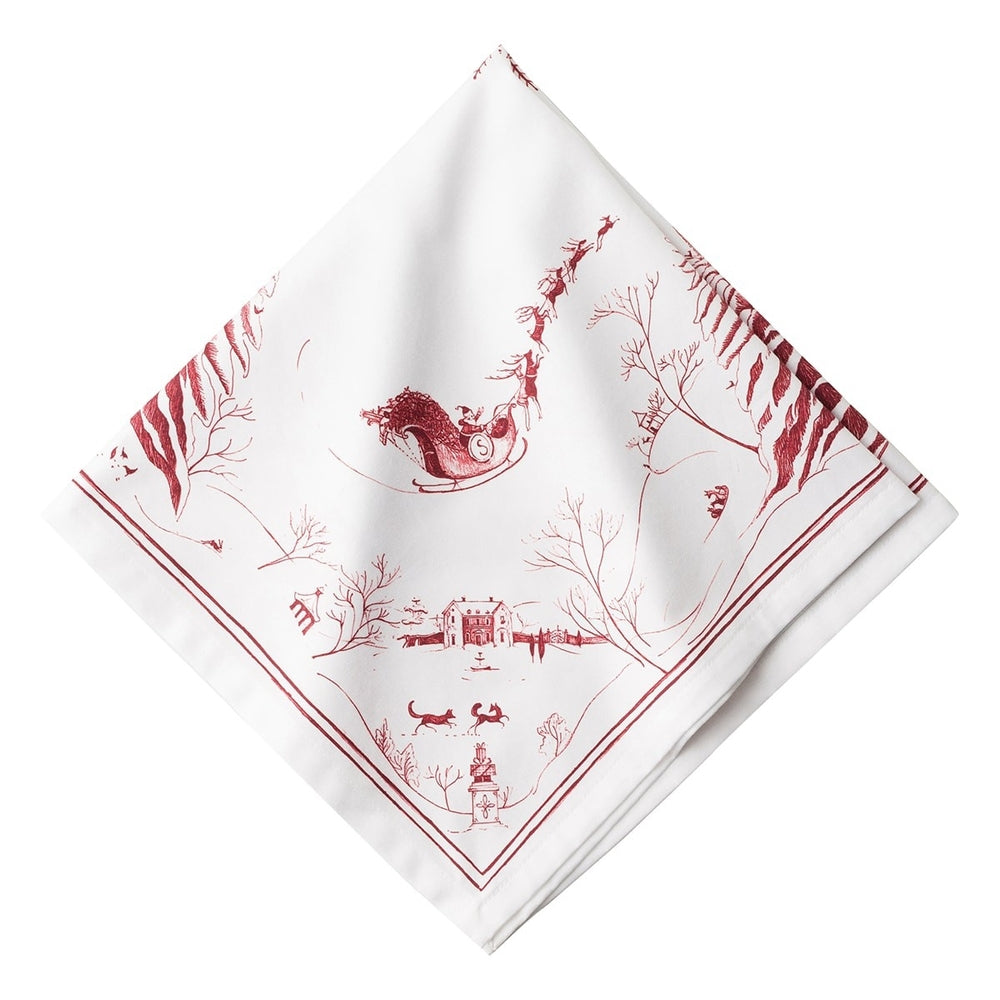 Country Estates Winter Frolic Ruby Napkin by Juliska