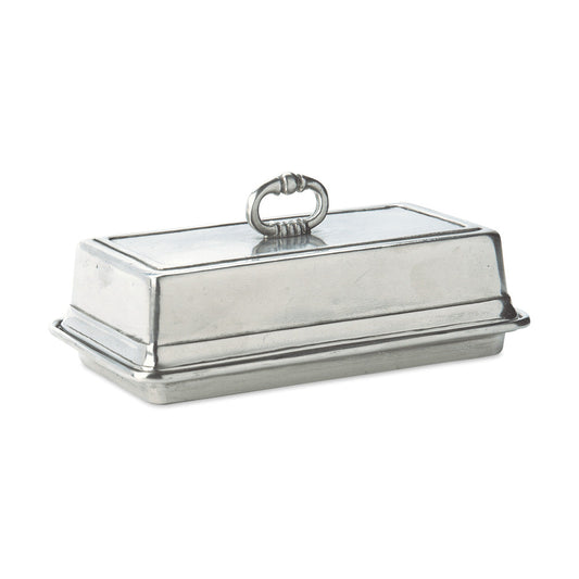 Covered Butter Dish by Match Pewter