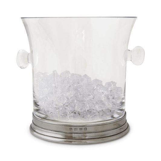 Crystal Ice Bucket with Handles by Match Pewter
