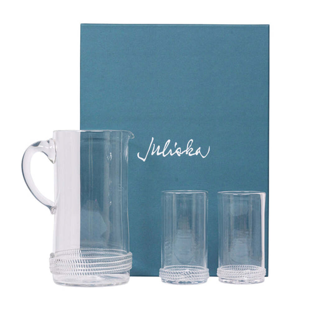 Dean 3 Piece Glass Pitcher and Highball by Juliska Additional Image-1