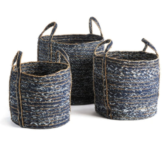 Denim Round Basket Medium by Napa