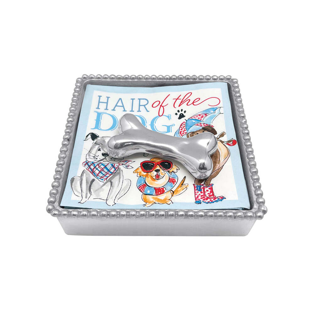 Dog Bone (2957) Beaded Napkin Box Set by Mariposa