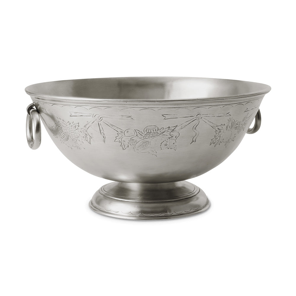 Engraved, Deep, Footed Bowl by Match Pewter